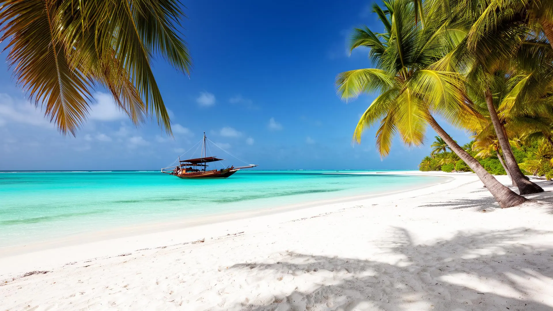 Strand på Zanzibar