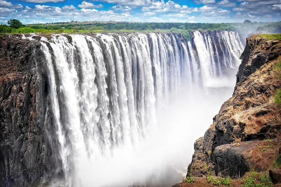 Victoriafallen, Zimbabwe och Zambia